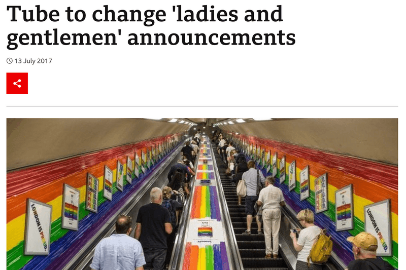 Tfl Changes Tube Announcements to Trans-Inclusive - BBC News