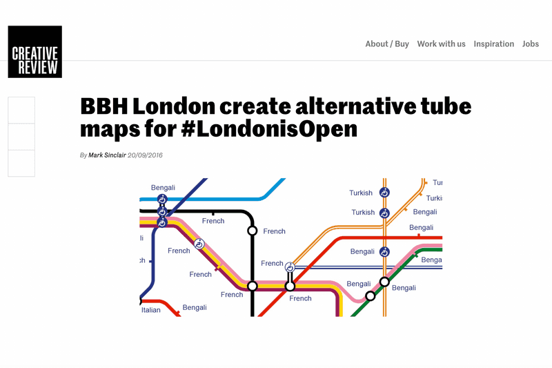 BBH Create Alt Tube Maps  - Creative Review
