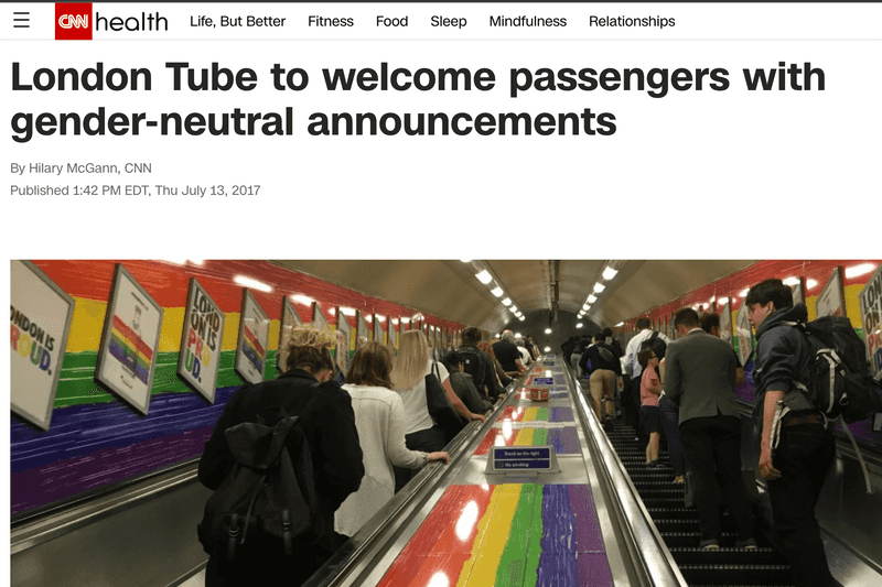 Tfl Changes Tube Announcements to Trans-Inclusive - CNN